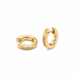MONÉA Zircon Glow Creolen – 18K vergoldet