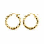 MONÉA Signature Twisted Creolen – 18K vergoldet