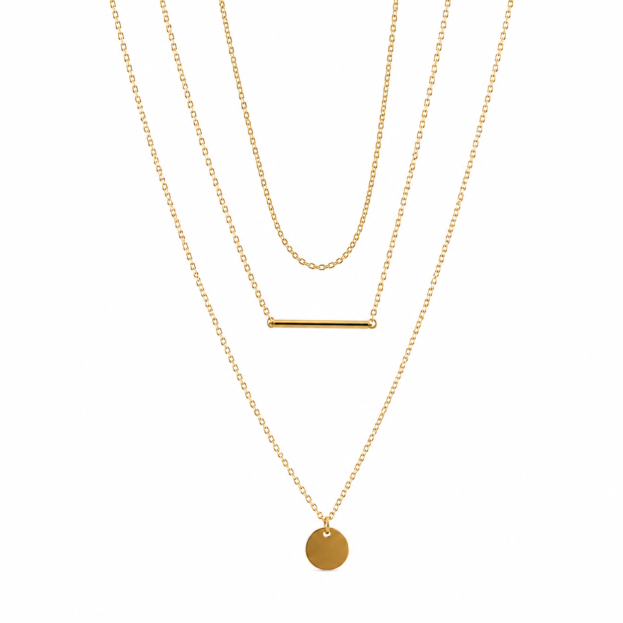18K Vergoldete Layered Halskette – Minimalistisch & Elegant | MONÉA