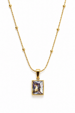 Goldene Kristall Halskette Damen