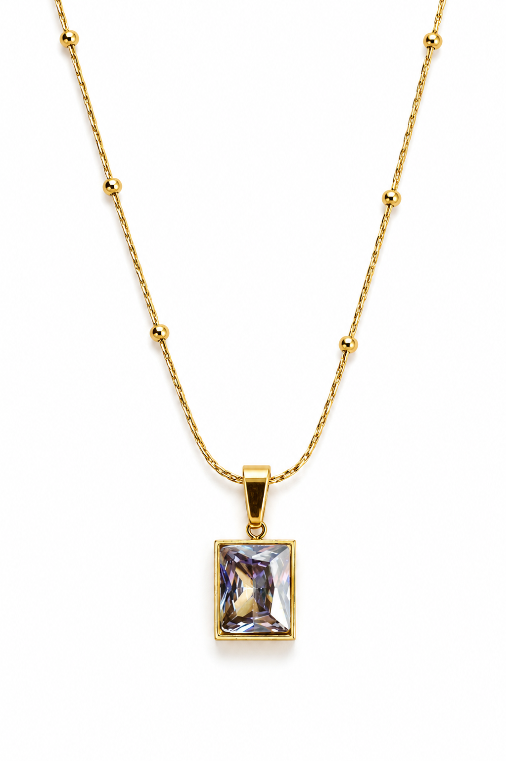 Goldene Kristall Halskette Damen
