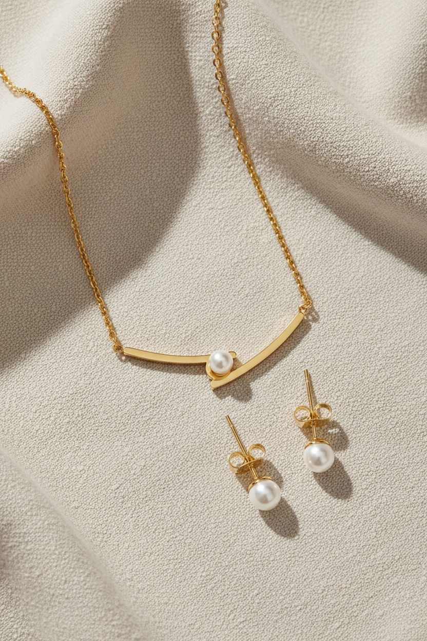 MONÉA Elegante Perlen Set - 18K vergoldet