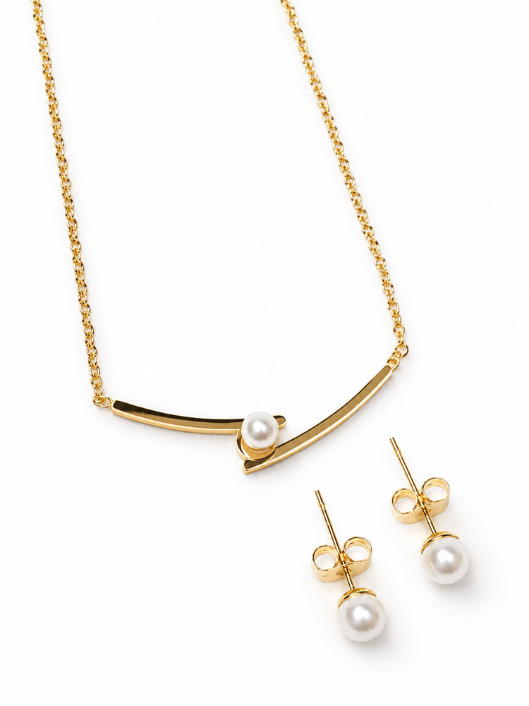 MONÉA Elegante Perlen Set - 18K vergoldet