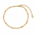 MONÉA Goldarmband mit Doppelter Kette