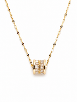 Goldene Zirkonia Halskette Damen