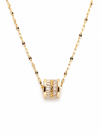 Goldene Zirkonia Halskette Damen