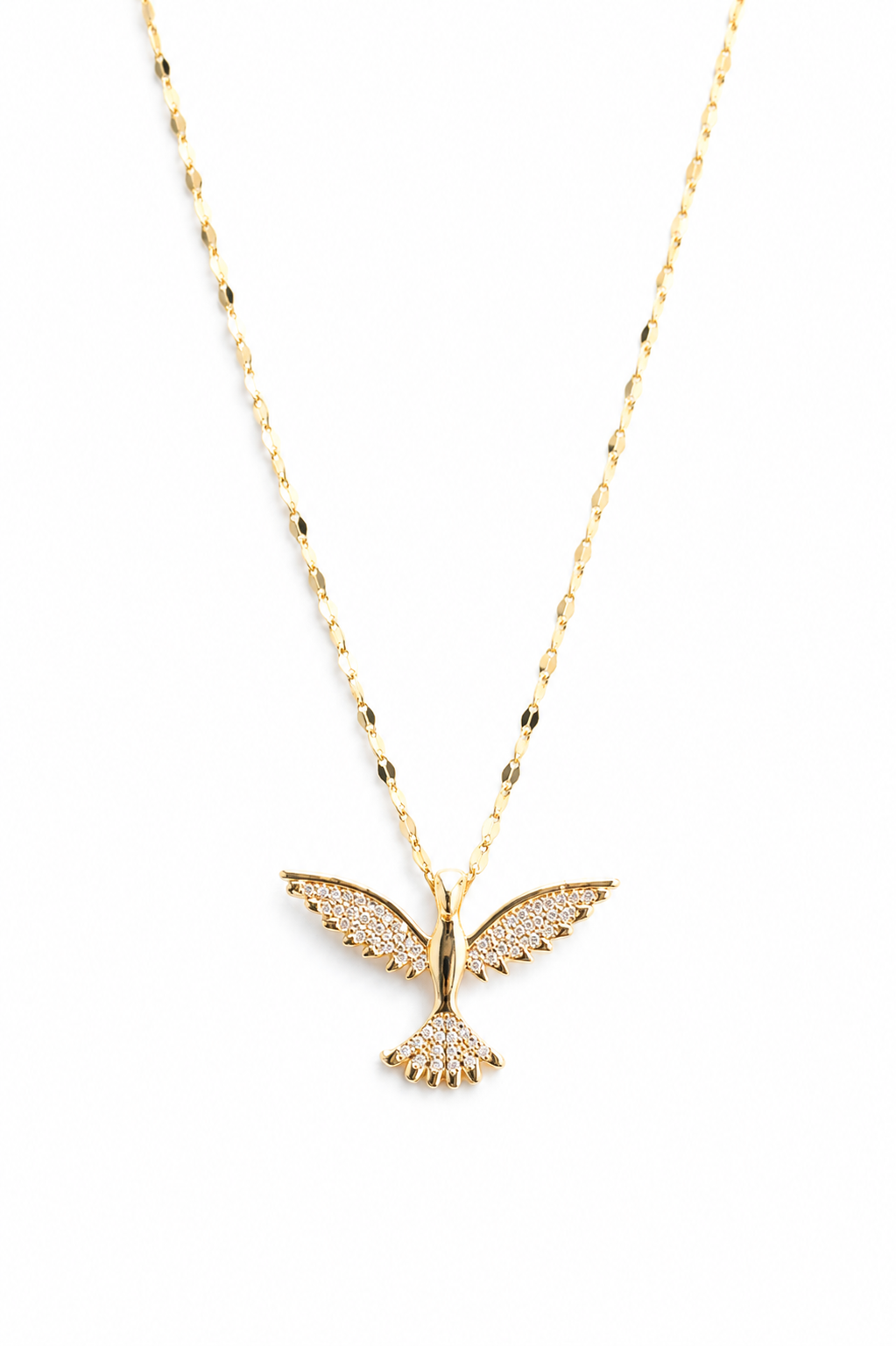Goldene Vogel Halskette mit Zirkonia | MONÉA
